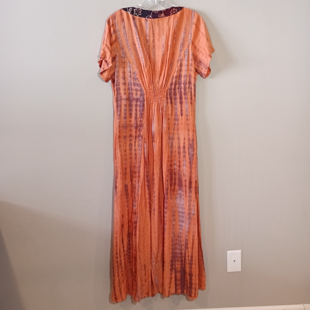Soft Surroundings Kaftan Sunset Bali Maxi Dress Size M NWOT - Picture 2 of 7